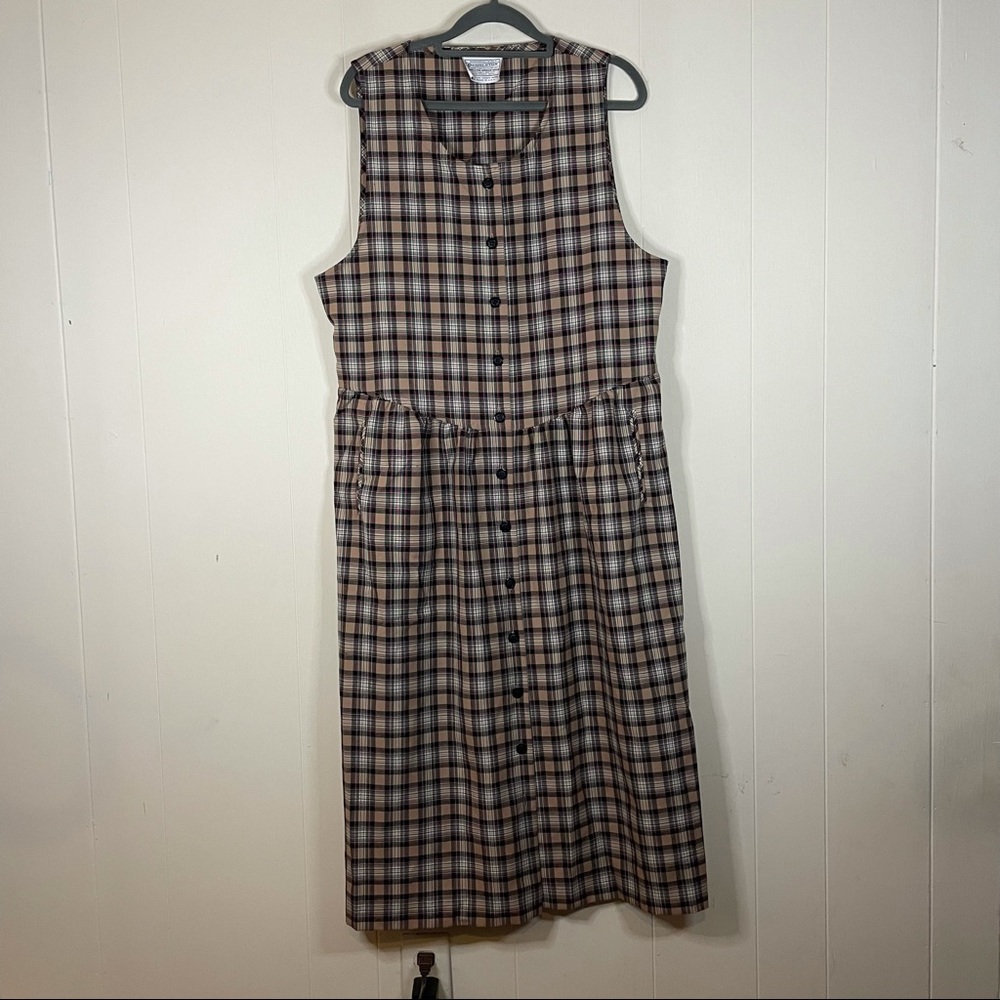 Vintage Pendleton Plaid Wool Jumper Dress